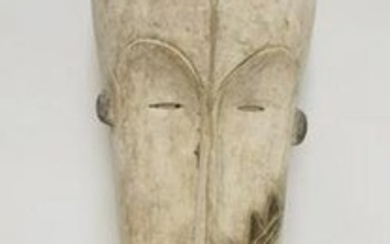 LONG CARVED & PAINTED ETHNIC MASK