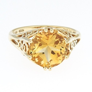 Ladies' Gold and Amber Citrine Ring
