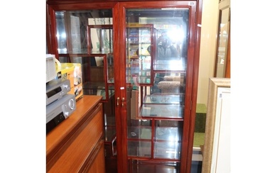 Large Chinese Glazed Collectors Cabinet with cupboard to bas...