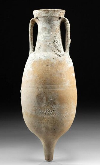 Large Roman Pottery Transport Amphora w/ Barnacles