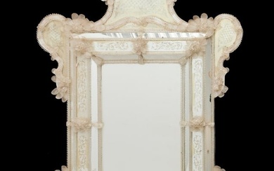 Large Venetian etched-glass mirror, ex-Christie's