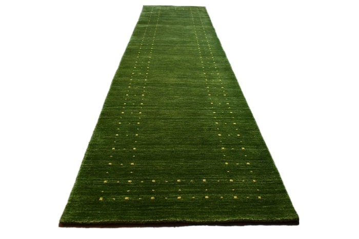 Long Green Gabbeh - unused - Runner - 344 cm - 80 cm