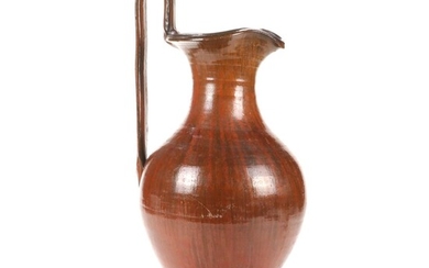 Long Handled Ceramic Water Pitcher, Late 20th Century