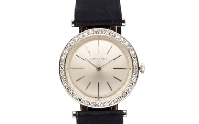 Longines Lady's Diamond, White Gold Watch Case: 30 mm,...