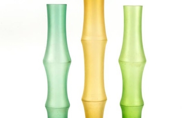 Lot 3 Ivan Baj Arcade Bamboo Murano Art Glass Vase