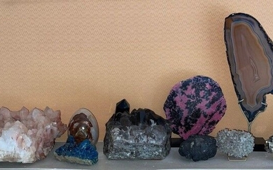 Lot de minéraux divers dont quartz, rose... - Lot 171 - Art Richelieu