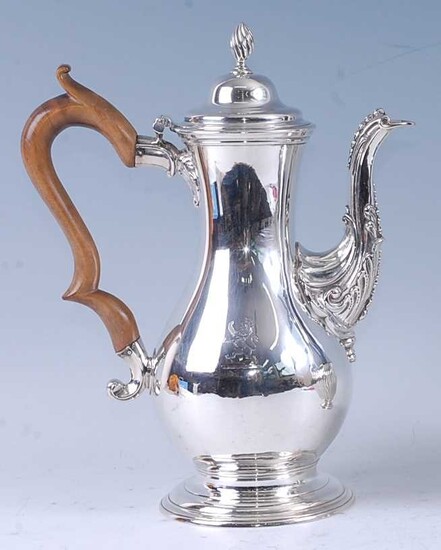 An early George III silver coffee pot