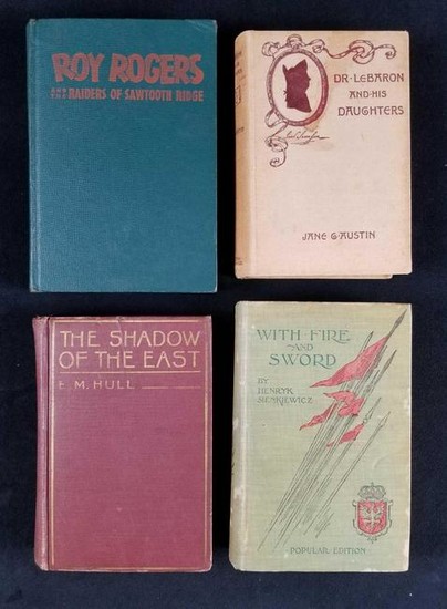 Lot of 4 Vintage History and Adventure Books From The