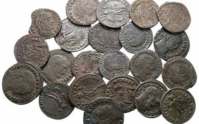 Lot of ca. 22 late roman bronze coins / SOLD...