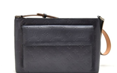 Louis Vuitton - Allston Navy Monogram Mat Shoulder bag
