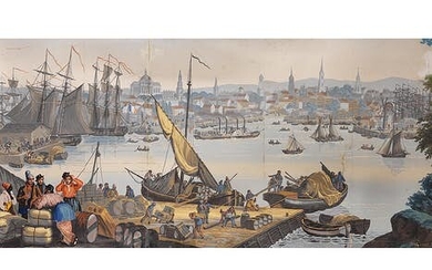 Maler des 19. Jahrhunderts, ANSICHT DES HAFENS VON BOSTON
