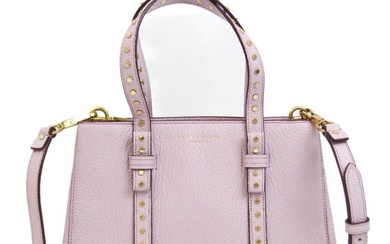 Marc Jacobs M0011998 Women's Leather Studded Handbag Shoulder Bag Light Purple