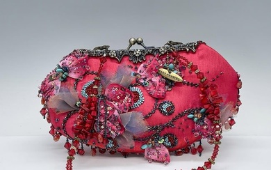 Mary Frances Purse, Flambe Pink Clutch/Short Shoulder