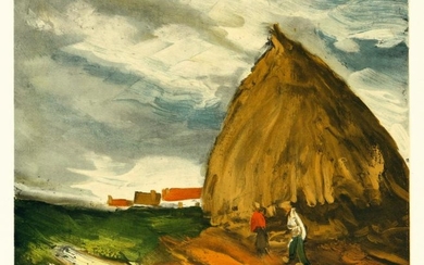 Maurice de Vlaminck lithograph "Haystack"