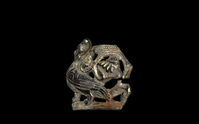 Medieval Gilt Silver Cockatrice Fragment