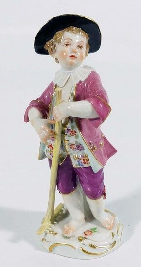 Meissen Signed Porcelain Figure With Pink Coat