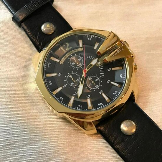 Men's Stainless Steel Quartz Chronometer Wristwatch