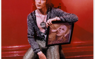 Mick Rock (British, 1944-2021) David Bowie With Hunky Dory Album...