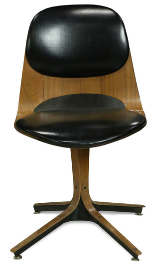 Mid Century Plycraft MCM swivel desk chair by George Mulhauser