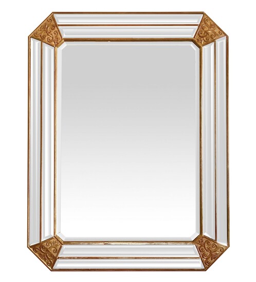 Miroir rectangulaire, années 80 100x80 cm