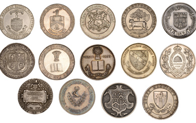 Miscellaneous, Educational award medals in silver (14), all 20th century, from Bradford,...