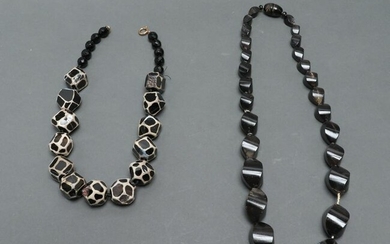 Modern Stone & Horn Beaded Necklaces, 2