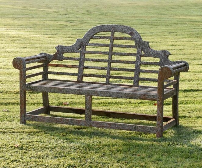Modern teak garden bench, after a design by Sir...