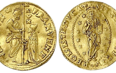 Monnaies et médailles d'or étrangères, Italie-Venise, Francesco Venier, 1554-1556, Zecchine o.J. 3,46 g. Très beau,...
