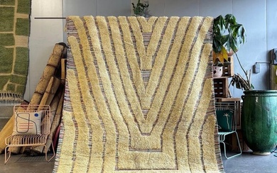 Moroccan Modern Wool Rug - Handwoven Berber Area Carpet - Kelim - 300 cm - 195 cm