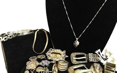 Mostly Sterling Silver Rings, Belt Buckles & More Accessories
