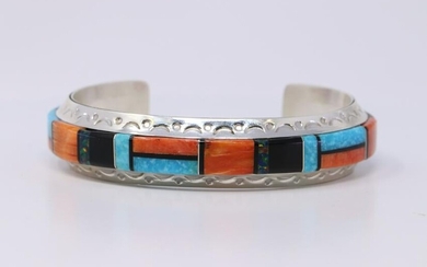 Native American Navajo Sterling Silver Turquoise Spiny