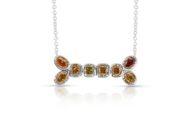 Necklace - 14 kt. White gold - 1.22 tw. Diamond (Natural) - Diamond