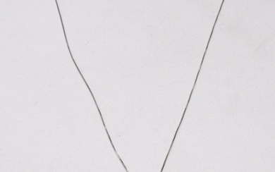 Necklace - 18 kt. White gold Diamond - Sapphire
