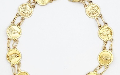 Necklace with pendant - 14 kt. Yellow gold