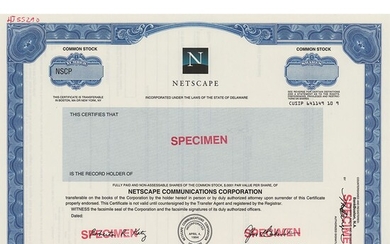 Netscape Stock Certificate