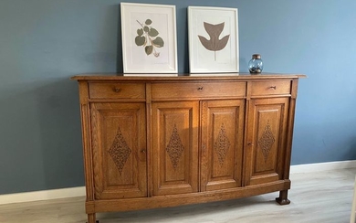 New Art sideboard with carving in the doors