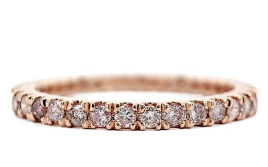No Reserve Price - 0.56 Carat Pink Diamonds - Ring - 14 kt. Rose gold