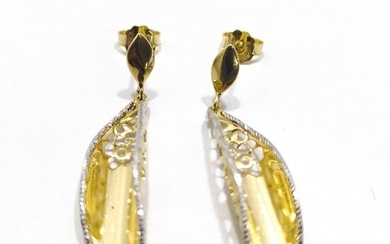 No Reserve Price - 18 kt. Gold - Earrings