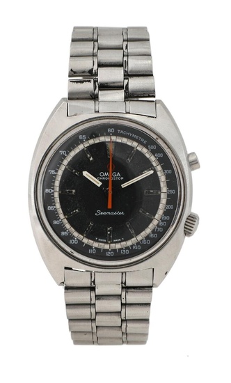 Omega A wristwatch of steel. Model Chronostop, ref. 145.007. Mechanical chronograph movement...