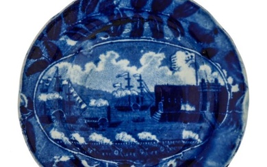 Oval Landing of Lafayette Staffordshire Cup Plate