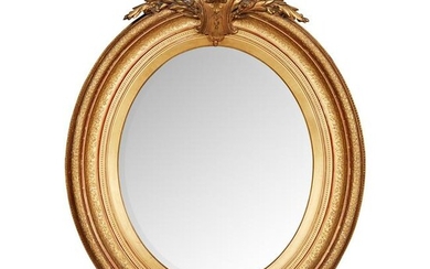 PAIR OF GILTWOOD AND GESSO MIRRORS 19TH CENTURY