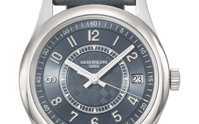 PATEK PHILIPPE. A VERY RARE STAINLESS STEEL LIMITED EDITION AUTOMATIC...