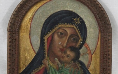 Painting Gilt and Painted Christian Orthodox Icon