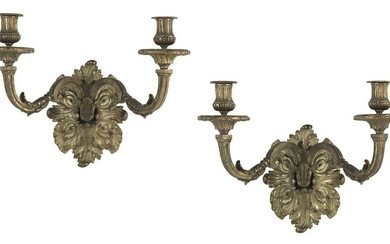 Pair of Gilt-Bronze Sconces in the Louis XV Taste