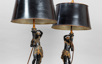 Pair of table lamps, Napoleon III, France. around 1900 (2).