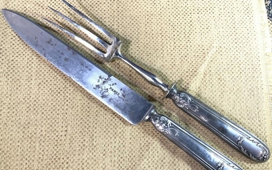 Parisian Vintage Carving Fork and Knife, Paris