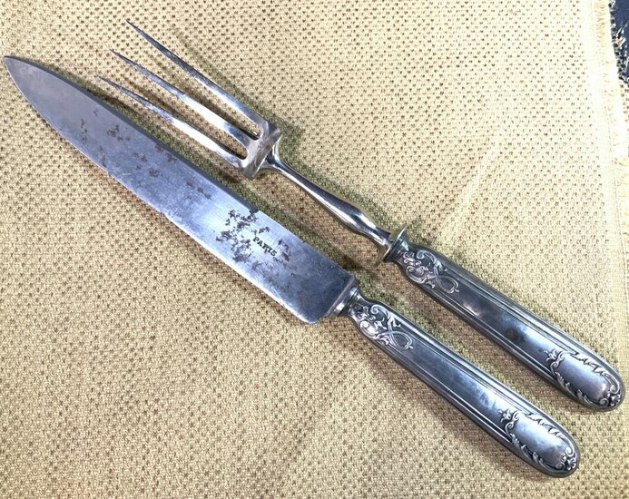 Parisian Vintage Carving Fork and Knife, Paris