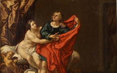 SCUOLA DI CARLO CIGNANI (1628/1719) "La tentazione di Giuseppe" - SCHOOL OF CARLO CIGNANI (1628/1719)...