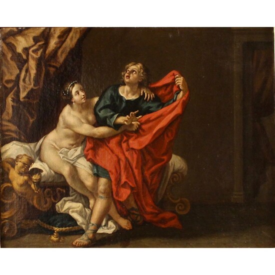 SCUOLA DI CARLO CIGNANI (1628/1719) "La tentazione di Giuseppe" - SCHOOL OF CARLO CIGNANI (1628/1719)...