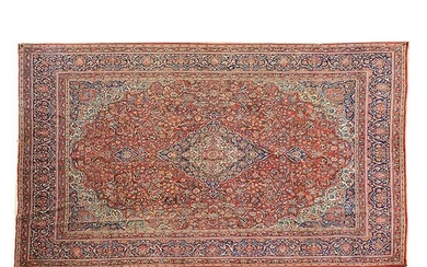 Persian Kashan Wool Carpet.